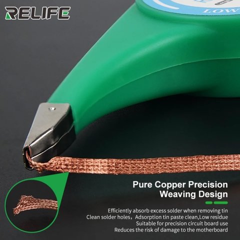 Desoldering Wick RELIFE RL-2020, ((W) 2.0 mm, (L) 2 m) Preview 2