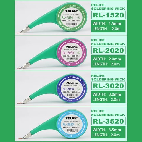 Desoldering Wick RELIFE RL-2020, ((W) 2.0 mm, (L) 2 m) Preview 6