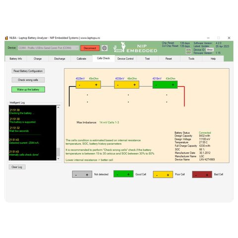 NLBA1 - Professional Laptop Battery Analyzer Preview 3