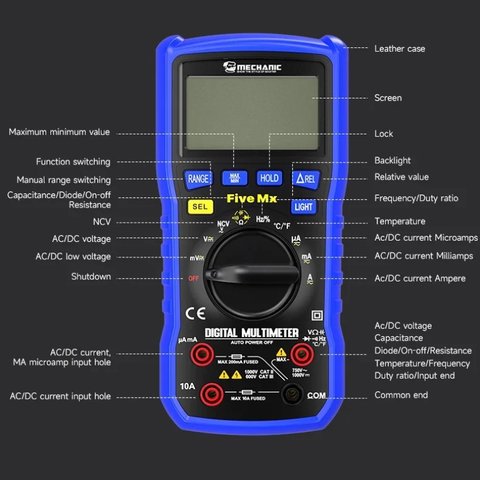 Мультиметр Mechanic Five Mx, цифровой Превью 2