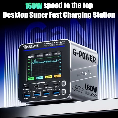 Сетевое зарядное устройство Mechanic G-Power, 160 Вт, Quick Charge, Power Delivery (PD), 8 портов Превью 1