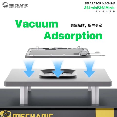 LCD Touch Screen Glass Separator Mechanic 361 mini, (with vacuum pump, 200W) Preview 4