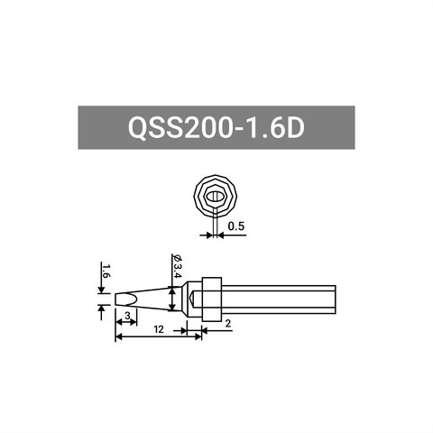 Soldering Iron Tip Quick QSS200-1.6D Preview 1