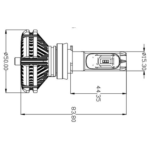 Juego de luces LED principales para coche UP-X3HL-H7W-6000LM (H7, 6000 lm, luz blanca fría) Vista previa  1