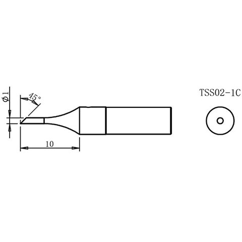 Punta de recambio para cautín Quick TSS02-1C Vista previa  2