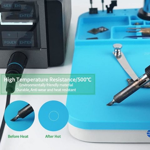 Alfombrilla aislante RELIFE RL-004P, para microscopio, antiestático, con secciones Vista previa  2