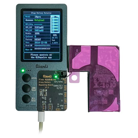 Batería puede usarse con iPhone 14 Pro, Li-ion, 3.87 V, 3350 mAh, mayor capacidad, (A2866), original IC Vista previa  1