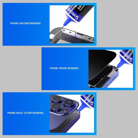 Adhesivo Mechanic R7, de alta temperatura, negro, para pegar tapas traseras, para marcos de pantalla, 60 ml Vista previa  3