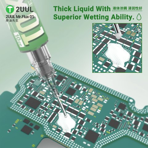Fundente en pasta 2UUL SC17 Mr.Flux 01, no requiere enjuague, libre de halógeno, 10 ml, (PCB) Vista previa  1