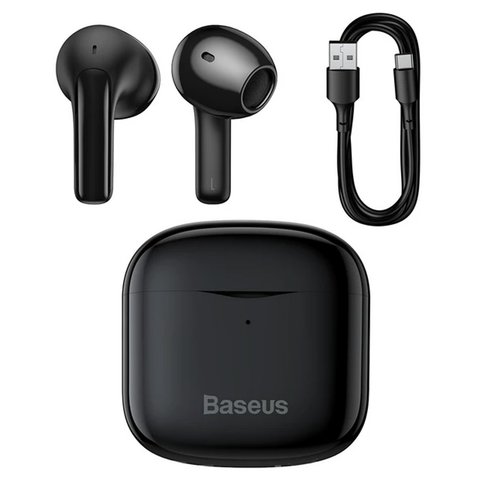 Гарнітура Baseus Bowie E3, бездротова, чорна, із зарядним кейсом, з USB кабелем тип-C, #NGTW080001 Прев'ю 1