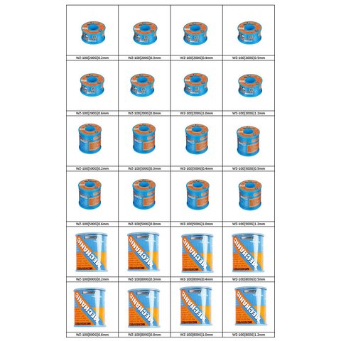 Припой Mechanic WZ-100, Sn 63% , Pb 37%, флюс 1-3%, 0,8 мм, 200 г Превью 1